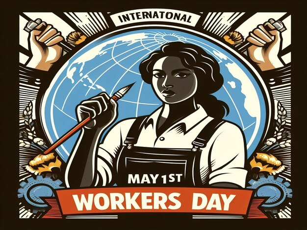 Designing for 1st May International Workers Day and May Day