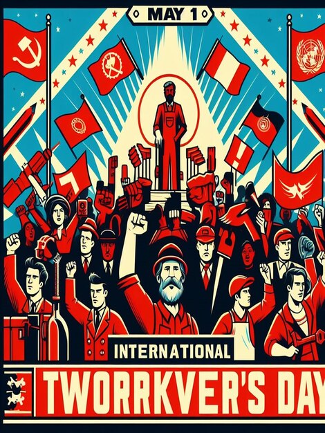 5월 1일 세계 노동자의 날과 노동절을 위한 디자인