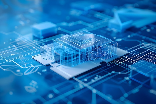 designing a digital architecture backdrop showcasing technology innovation through virtual rendering and modeling concept architecture digital design technology innovation virtual rendering