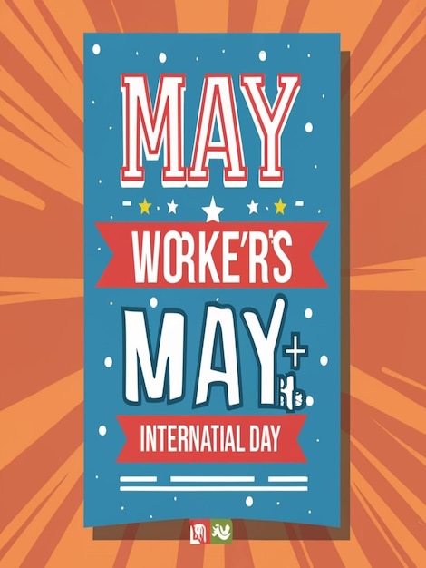 사진 5월 1일 국제 노동자의 날과 5월 1일을 위한 디자인