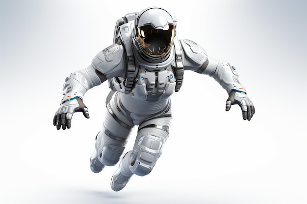 Photo designing the future 3d iconic astronaut in space