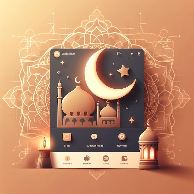 写真 ラマダン・イドル・フィットール・イドルアザなどのイスラム教のイベントのデザイン