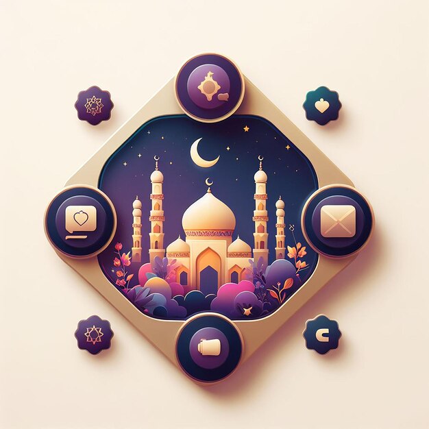 Photo designs for islamic events like ramadan eidulfitr eidulazha etc