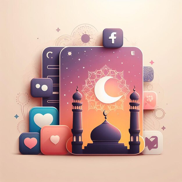 Photo designs for islamic events like ramadan eidulfitr eidulazha etc