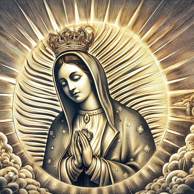 Designs with Mother of Jesus for Da de la Virgen de Guadalupe and Saint Rose de Lima