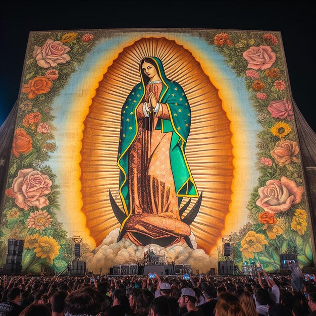 Foto disegni con la madre di gesù per da de la virgen de guadalupe e santa rosa de lima