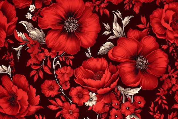 Desire Fabric Takes on a Pretty Red 'Floral' Pattern AR 32 Edition