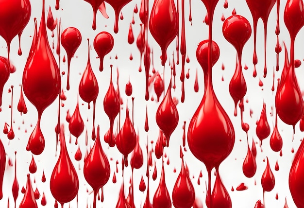 Photo desire red color drop paint abstract background