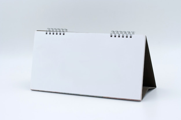 Photo desk blank calendar  on white