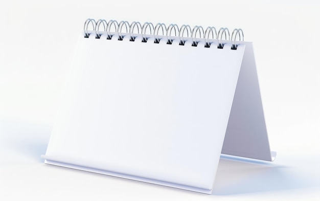 Desk calendar on white paper