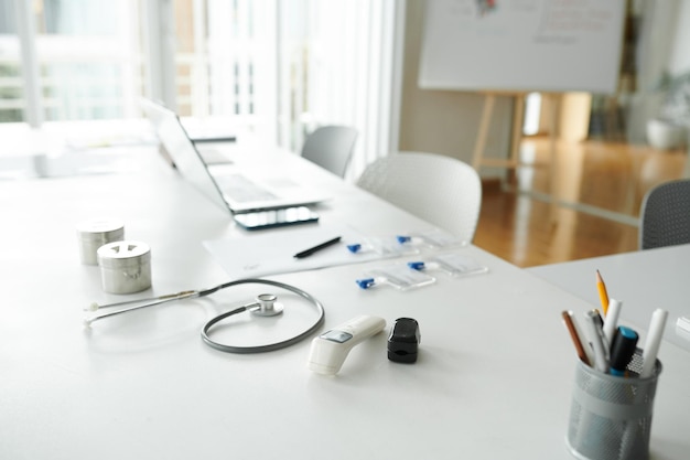 Desk of general practitioner