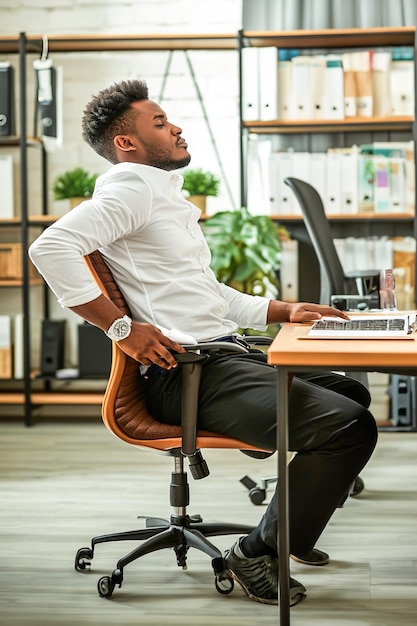 Photo desk stretches and exercises for maintaining good posture