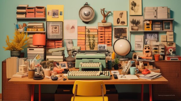 Desk of a student preparing his return to school