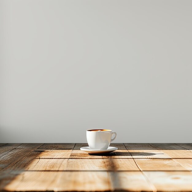 desk table set with an empty