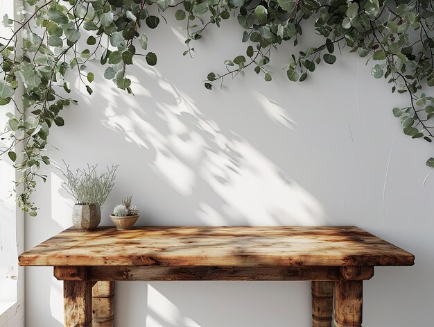 desk table set with an empty