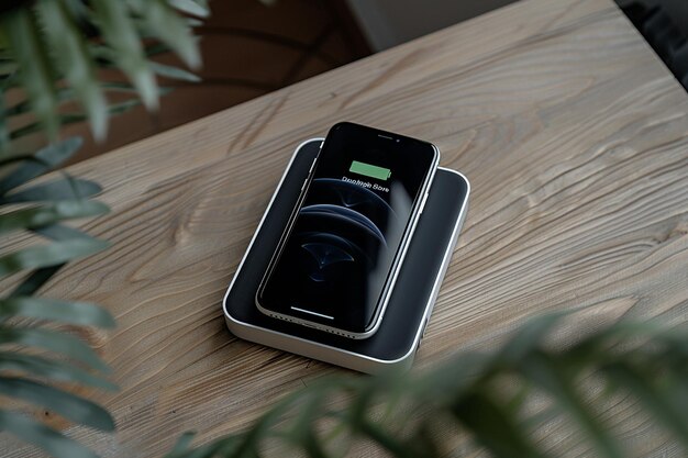 Desk with a built in charging dock for wireless devices