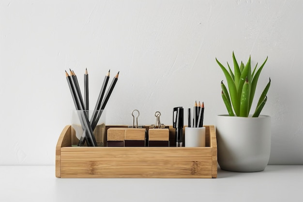 Desktop organizer On White Background