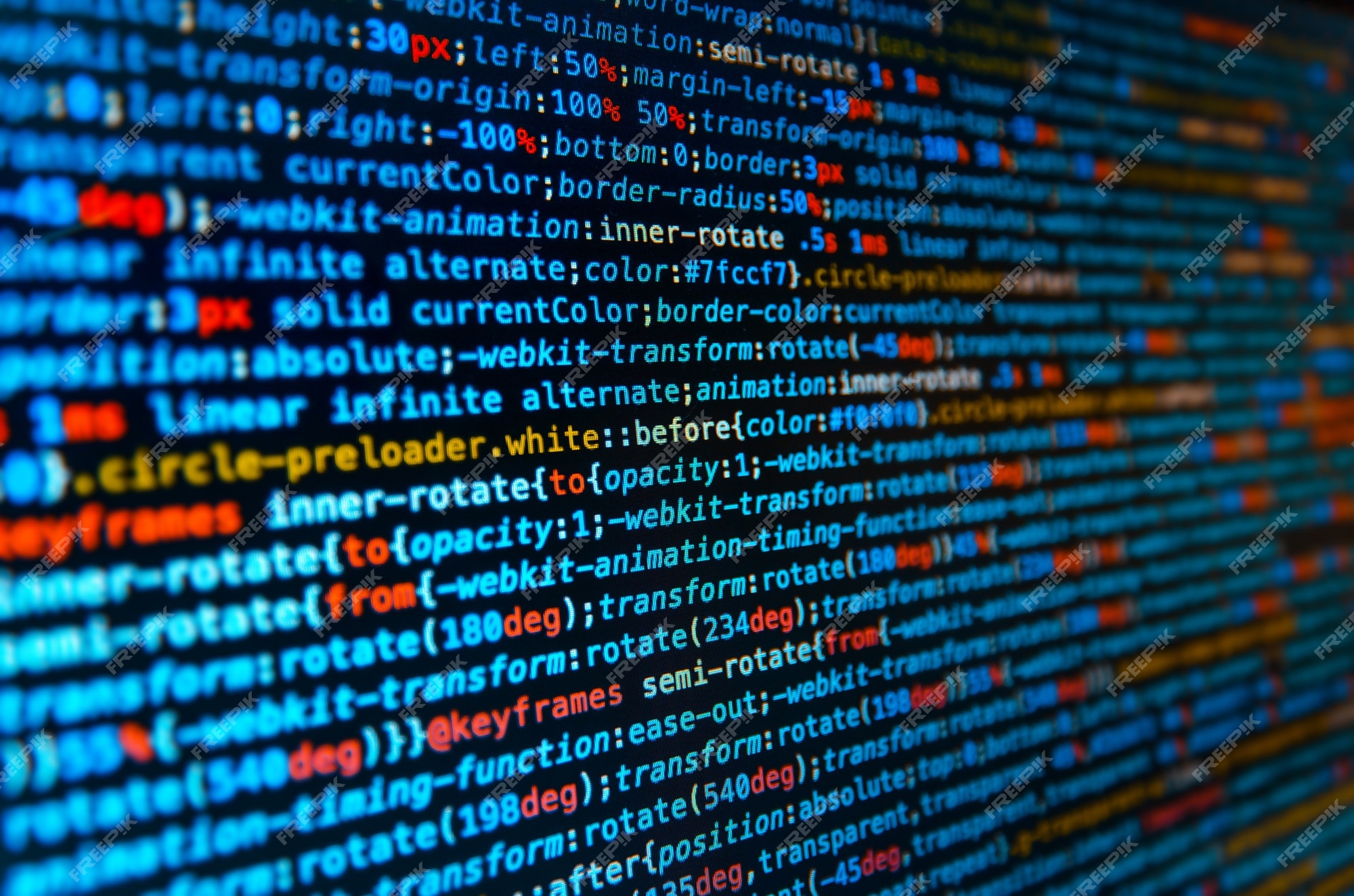 Desktop source code and Wallpaper by Computer language with coding and  programming. Stock Photo