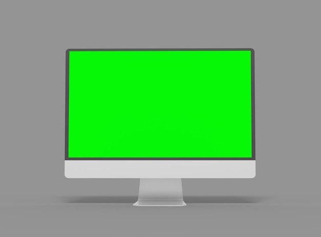 Desktop template with green screen for UIUX Product Showcase 3D Render