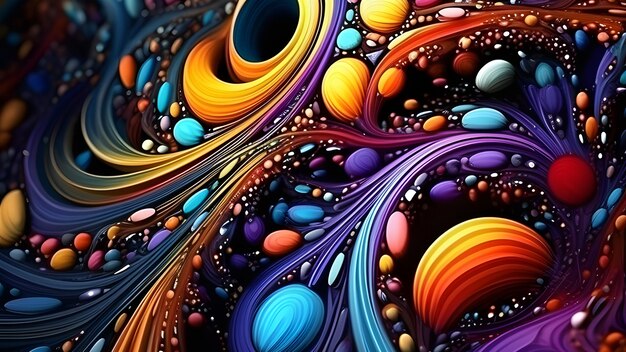 Desktop wallpaper of colorful geometric design on a blank background