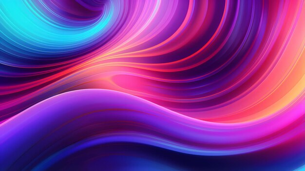 a desktop wallpaper Neon Galaxy Waves