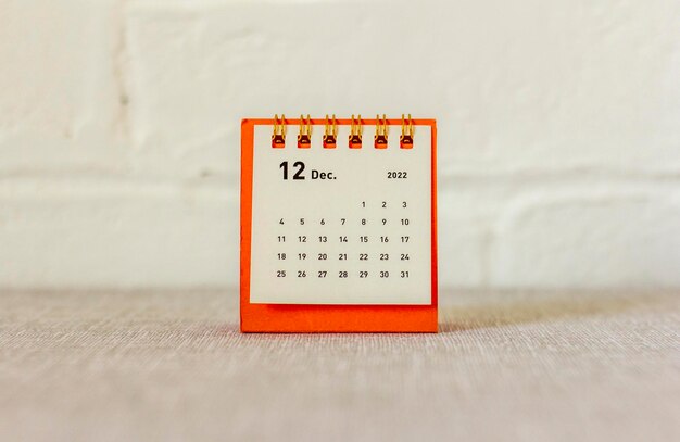 Desktopkalender voor december 2022Kalender voor planning voor de maand