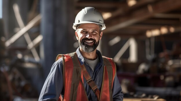 Foto deskundige bouwkundig ingenieur die meesterschap aantoont