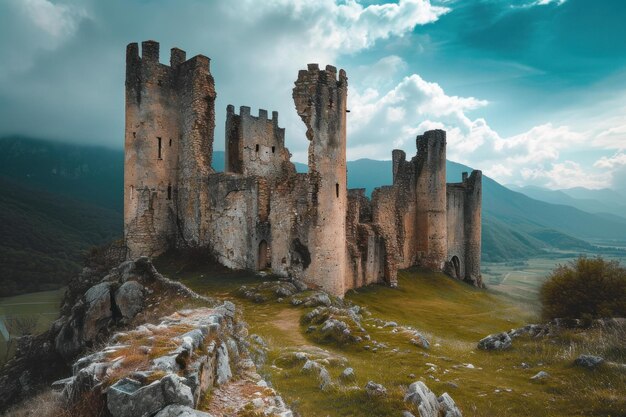 Photo desolate abandoned castle generate ai