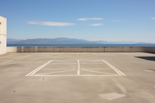 Desolate Croatian Parking Lot Reflects Empty Times