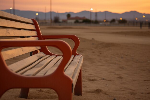 Photo desolate skeet shooting range at dawn