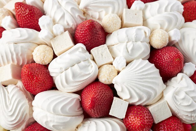 Dessert bestaande uit marshmallows