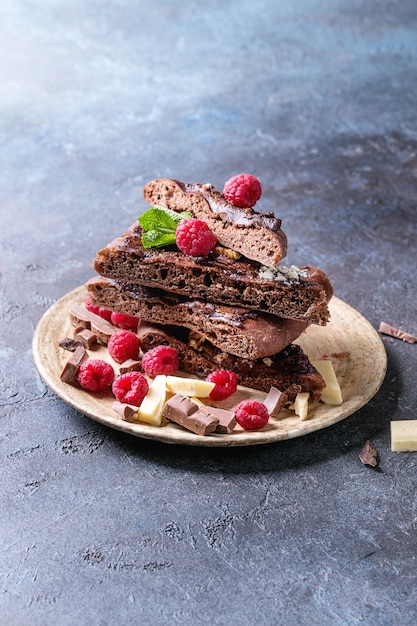 Dessert chocolate pizza