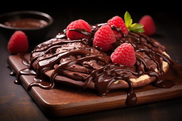 Dessert chocolate pizza