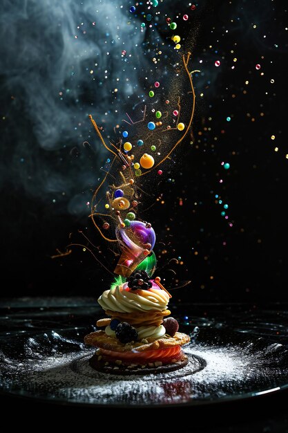 Фото Десертные иллюстрации мороженого векторная краска