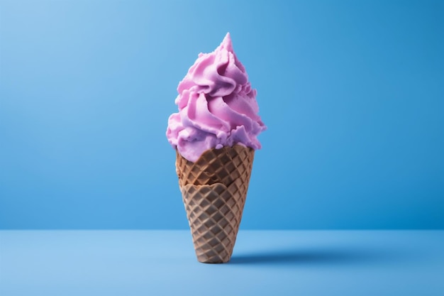 デザート・ピンク・アート・クリーム・コンセプト 夏のクリーム 雲の氷 アイス・ブルー ジェネレーティブ・AI