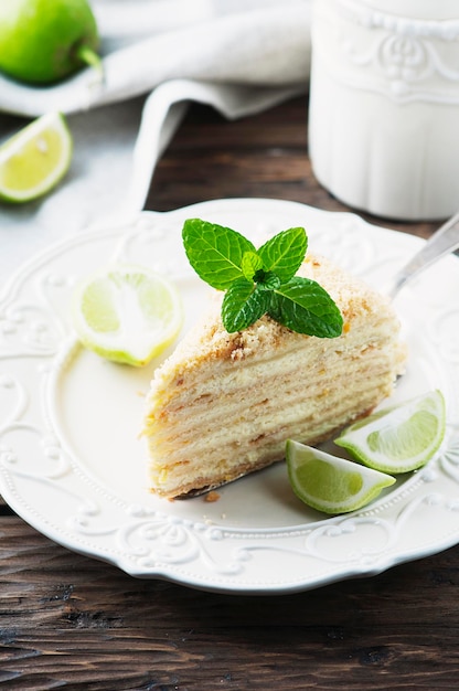 dessert served on table