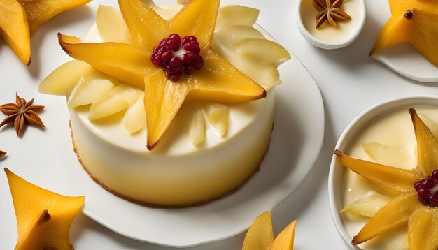 a dessert with pineapple and pineapple on it