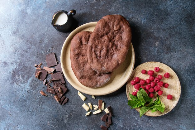 Dessertchocolade pizza