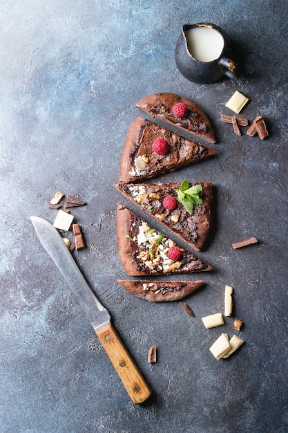 Dessertchocolade pizza