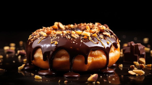 Desserts met gebakken donuts