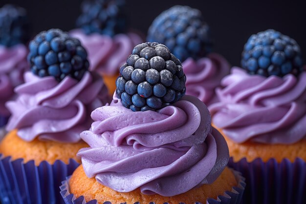 Foto desserts voor alle kleur van paars professionele reclame voedsel fotografie