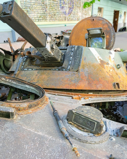 Destroyed tank