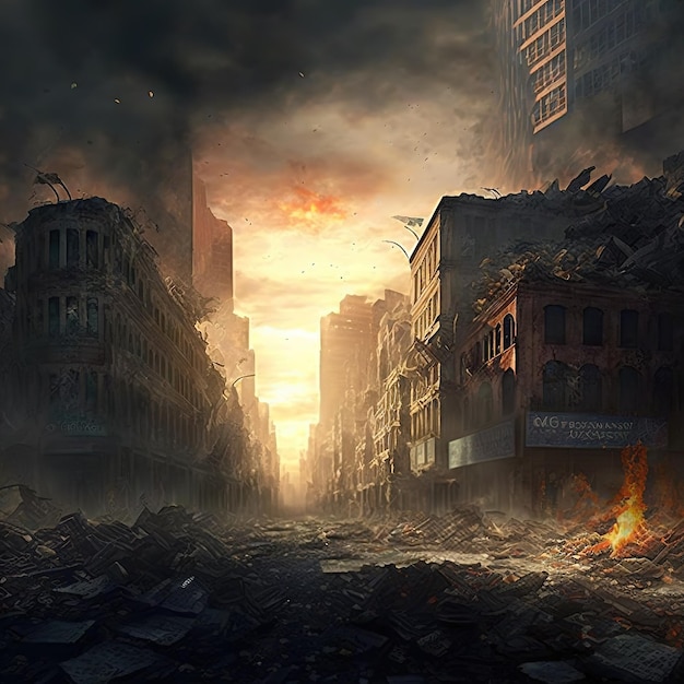 Anime destruction city HD wallpapers  Pxfuel