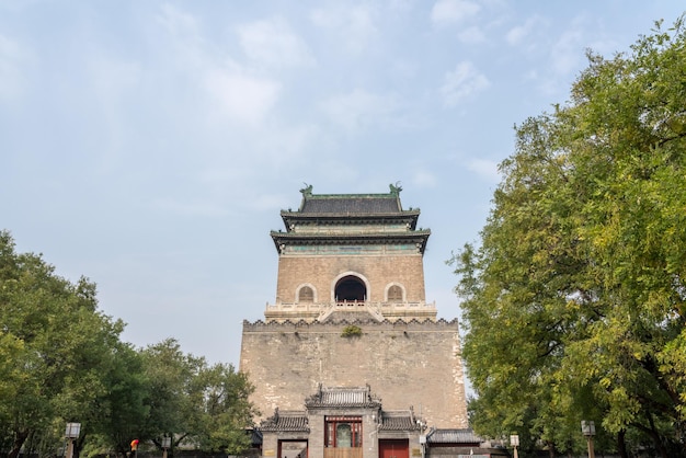 Detail of the Bell tower in Beijing China