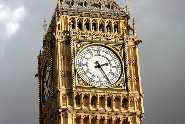 Detail of big ben tower, london