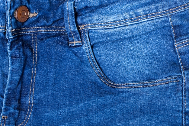 Detail of  blue jeans