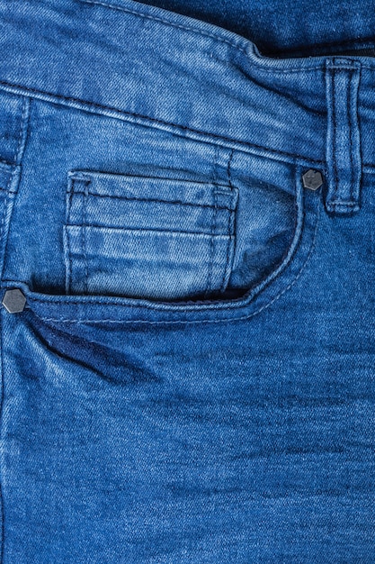 Detail of  blue jeans