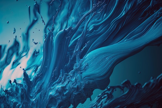 Detail of blue paint background with smooth texture