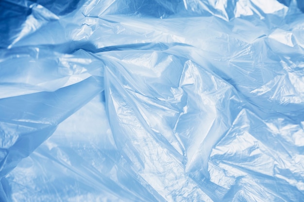 Photo detail of blue plastic bag