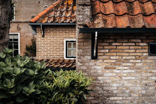 Photo detail of brick house - architecture